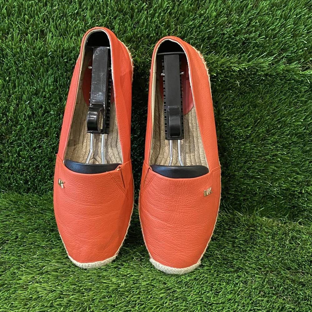 Michael Kors Kendrick leather slip-on espadrille flats* size 7.5 - Picture 3 of 11